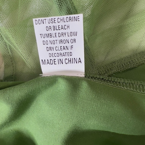 # A215  Ft INC  Y2K Revival  Lime Green Shirt Dress with Mesh Ruffle NWT XL - Picture 6 of 8